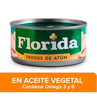 Trozos de Atún FLORIDA en Aceite Vegetal Lata 140gr