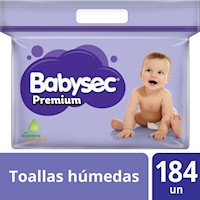 TOALLA HÚMEDA TOALLAS HÚMEDAS BABYSEC PREMIUM x 184 unidades