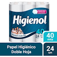 Papel Higiénico Higienol Tecnología Panal 24 un 40 mts