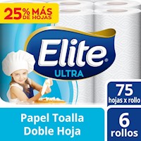 ROLLO DE COCINA ELITE ULTRA x 6 unidades 15m
