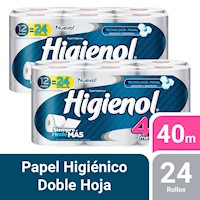 Pack 2 Papel Higiénico Higienol 12 un 40 mts