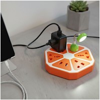 Cargador Multipuerto 8 en 1 Extensión Eléctrica 4 Puertos USB y 4 Tomacorrientes