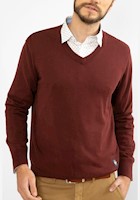 Sweater Dockers V-Neck Chestnut Red