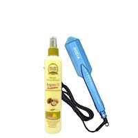 Spray Para Peinar Argan Oil Cholesterol 286ml + Plancha Rozia Hr-745