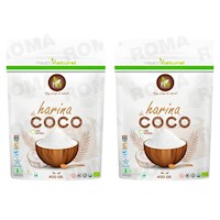 PACK 2 HARINA DE COCO EN POLVO 400G HEALTHNATURAL