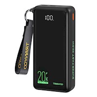 Power Bank 20000mAh con Cables USB Tipo C y Lightning TRANYOO T-K17