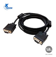 Cable XTECH VGA MACHO A VGA MACHO XTC-308 Resolución 720P 18M