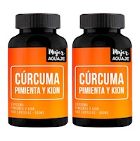 Cúrcuma, Pimienta y Kion 500 mg Mujer Aguaje Pack x 2