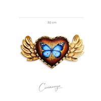 Colgante Decorativo Corazón Mariposa 30 cm