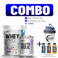 COMBO UNIVERSE NUTRITION - WHEY PRO 5 KG. COOKIE + GLUTABOLIC 500 GR. + SHAKER