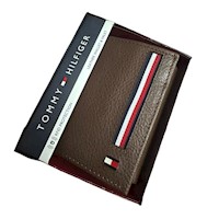BILLETERA TOMMY HILFIGER CON PROTECCION RFID – CUERO MARRON