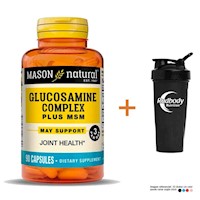 VITAMINAS MASON NATURAL - GLUCOSAMINE COMPLEX PLUS MSM (90 CAP) + SHAKER