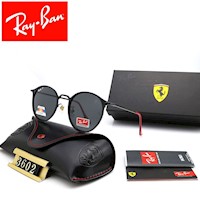 LENTES DE SOL RAYBAN ROUND RB3602M SCUDERIA FERRARI COLLECTION/ COLOR: NEGRO