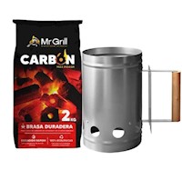 Encendedor de Carbón Rapibrasa + Carbón Max Power 2 kg