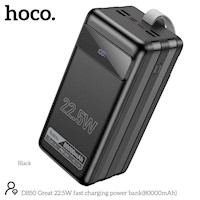 POWER BANK COLOSAL 80000 MAH  22W LED DISPLAY HOCO PREMIUN DB50 - NEGRO