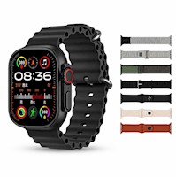Smartwatch DS7 en 1 Ultra Big 3 con 7 Correas Monitoreo Salud y Modos Deportivos