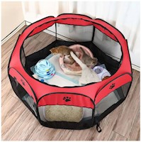 Corral Cama para Gatos Perros Casa para Mascotas Plegable 58x90x90cm