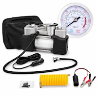 Compresor de Aire 12V Inflador Neumáticos Llanta Doble Cilindro 150psi 85L/min