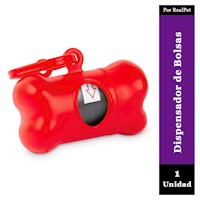 Dispensador de Bolsas para Desechos de Perro Rojo