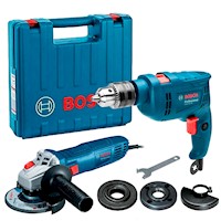 Taladro Percutor Bosch Gsb 550 (mp)+Amoladora Bosch Gws 700