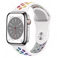 Correa de Silicona para Apple Watch Blanco Multicolor