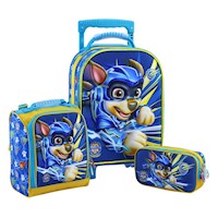 Set Maleta Escolar EVA 3D Paw Patrol Blue - Scool Magic