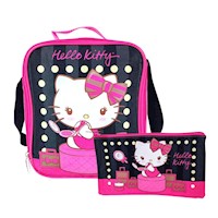 Scool Kombat Lonchera Cartuchera Hello Kitty Brillos