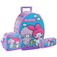 Set Scool Ranger Maleta Lonchera Cartuchera My Melody 3D