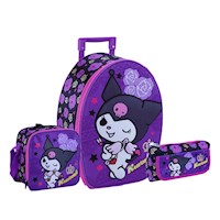 SET RANGER MOCHILA + LONCHERA + CARTUCHERA KUROMI 3D