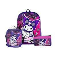 Set Mochila Escolar Kuromi - Scool Ranger