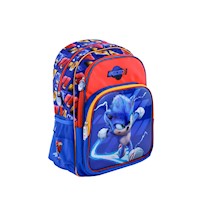 Mochila Escolar 3D Metallic Sonic Movie - Scool Magic