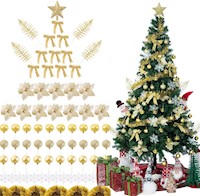 Adornos Navideños con purpurina variados