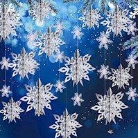 Adornos Navideños Copos de nieve colgantes de Navidad
