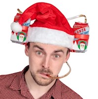 Sombrero de Papa Noel Porta bebidas