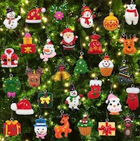 Adornos Navideños 30 adornos de Navidad en miniatura