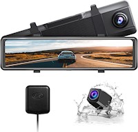 AKASO Mirror Dash Cam 2K - 12'' Front and Rear View Mirror Camera for Cars