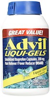 Advil Liqui Gels 200 Mg X 200 + Pastillero-importado Usa