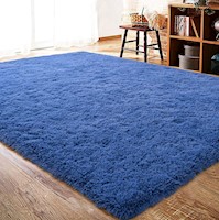 Tapetes Decorativos o Alfombras de peluche azul