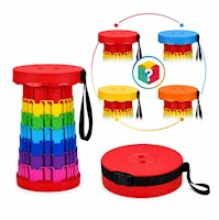 Banco Plegable Retráctil Portátil Multiusos para Camping Pesca Viajes Color Alea