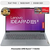 Laptop Lenovo Ideapad Slim 3 15.6" AMD Ryzen 7-5825U 16GB 512GB 82XM00S8LM