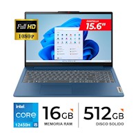 LAPTOP LENOVO IdeaPad Slim 3/ 15.6" FHD/ Core i5-12450H 16GB/ 512GB SSD Freedos