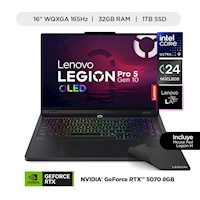 Laptop IA Lenovo Legion Pro 5i Intel Core Ultra 9 275HX 32GB 1TB RTX 5070