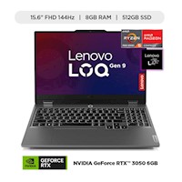 Laptop IA Lenovo LOQ 15.6" AMD Ryzen 5 512GB 8GB RTX 3050 FHD 144Hz