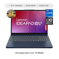 Laptop Lenovo IdeaPad Slim 3i 15.3" Windows 11 Intel Core i7-13620H 24GB 512GB SSD