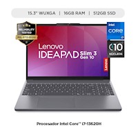 Laptop Lenovo IdeaPad Slim 3i 15.3" Intel Core i7 512GB 16GB WUXGA