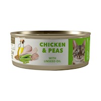 Amity Pollo y Guisantes para Gatos Adultos Lata 80gr