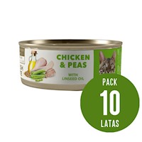 Amity Pollo y Guisantes para Gatos Adultos Lata 80gr x10 und