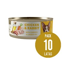 Amity Pollo y Conejo para Gatos Adultos Lata 80gr x10 und