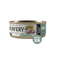 Bravery Merluza Gatos Esterilizados Lata 70gr x6und