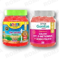 PACK 2 GOMITAS ZINC QUELADO NIÑOS  + CALCIO ADULTOS SOTTCORLABS
